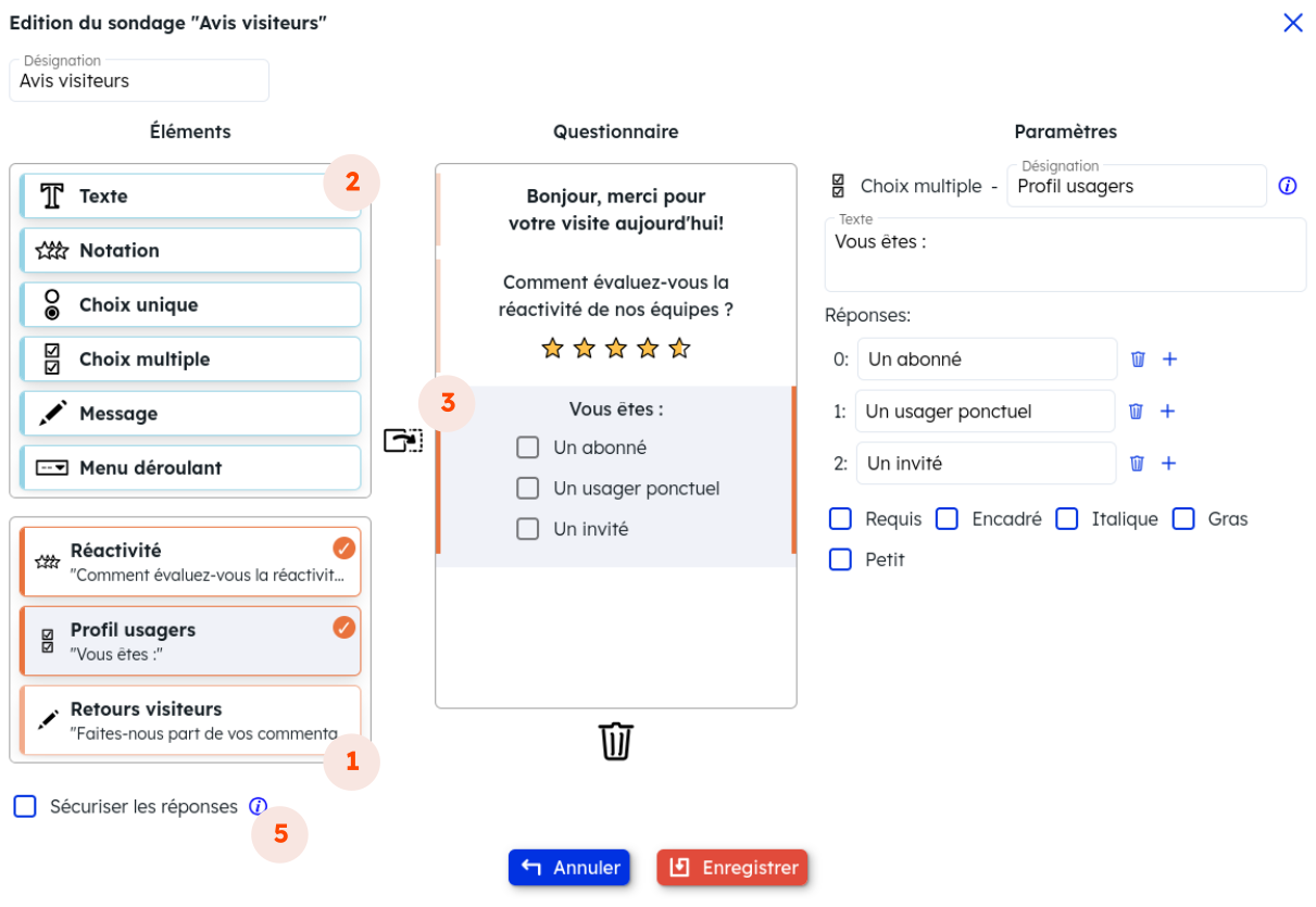 Un vrai outil de sondage, intégré à votre terrain